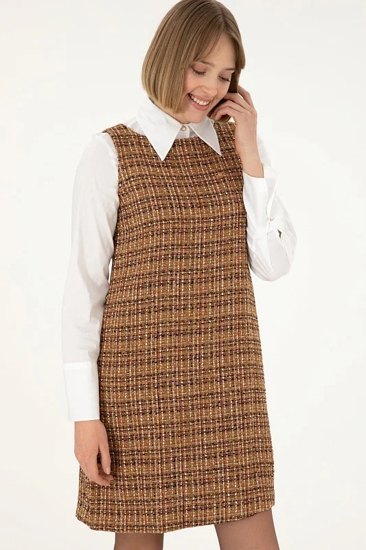 Сарафан твидовый мини - G082SZ0320NERON Платье жен. (VR153, 38)