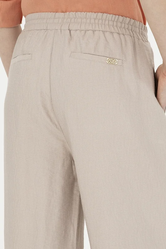 Брюки на кулиске с разрезами - G082SZ0780SAYNO Брюки жен. (VR049, 38)