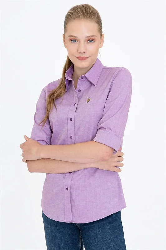 Рубашка из хлопка приталенная - G082SZ0040CRISCOLOR021K Сорочка жен. (VR037, 34)