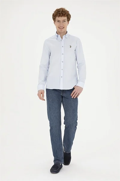 Рубашка из хлопка приталенная - G081SZ0040CEDCOLOR024Y Сорочка муж. (VR003, 5XL)
