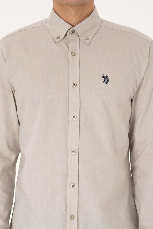 Рубашка из хлопка прямая - G081SZ0040CEDROREG025K Сорочка муж. (VR183, XL)