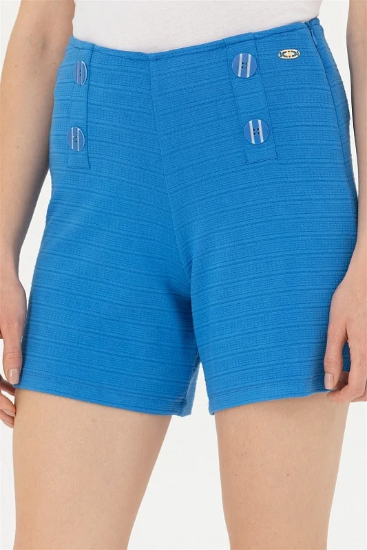 Шорты из вискозы с декоративными пуговицами - G082SZ0OS0MELKE Брюки спорт. жен. (VR045, 2XS)