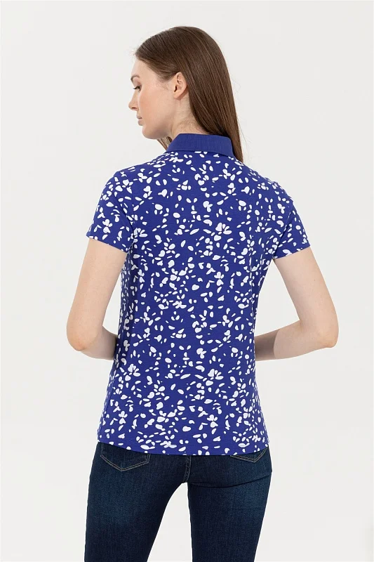 Футболка-поло из хлопка с узором - G082GL0110GABUR Футболка жен. (VR212, XS)