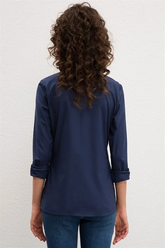 Рубашка из хлопка приталенная - G082SZ0040CRISCOLOR020Y Сорочка жен. (VR033, 36)