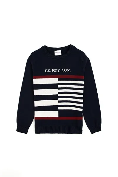 Джемпер из хлопка в полоску для мальчиков - G083SZ0TK0KARMKIDS Кофта муж. детс. (VR033, 6_7)