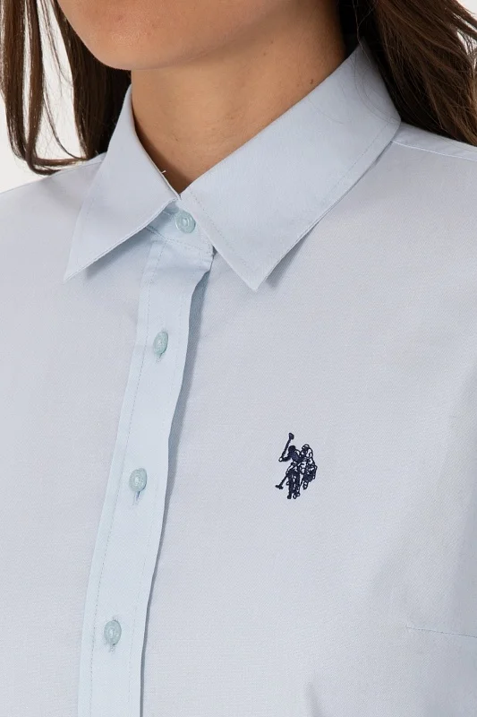 Рубашка из хлопка приталенная - G082SZ0040CRISTA025K Сорочка жен. (VR003, 34)