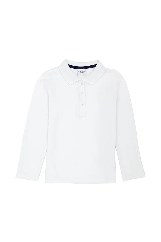 Поло с длинным рукавом из хлопка для девочек - G084SZ0820TP01-SK023 Толстовка жен. детс. (VR013, 6_7)