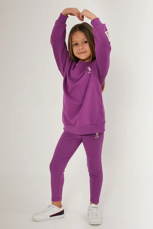 Свитшот удлиненный и легинсы для девочек - G084SZ0HF0US1608 Костюм дом. жен. детс. (VR037, 12-13)
