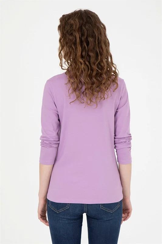 Поло с длинным рукавом из хлопка - G082SZ0820TPG-SK023 Толстовка жен. (VR034, 2XS)
