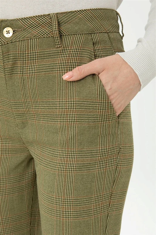 Брюки в клетку зауженные к низу - G082SZ0780MAREH Брюки жен. (VR183, 38)