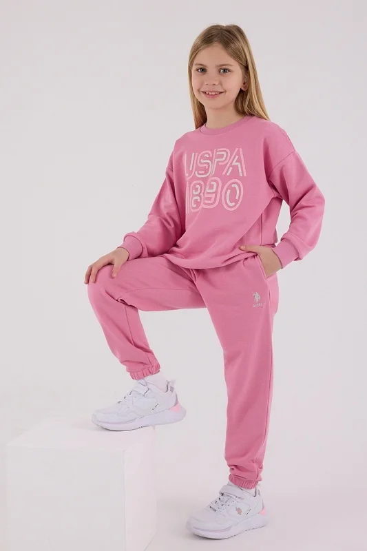 Свитшот и спортивные брюки для девочек - G084SZ0HF0US2311 Костюм дом. жен. детс. (VR037, 4_5)