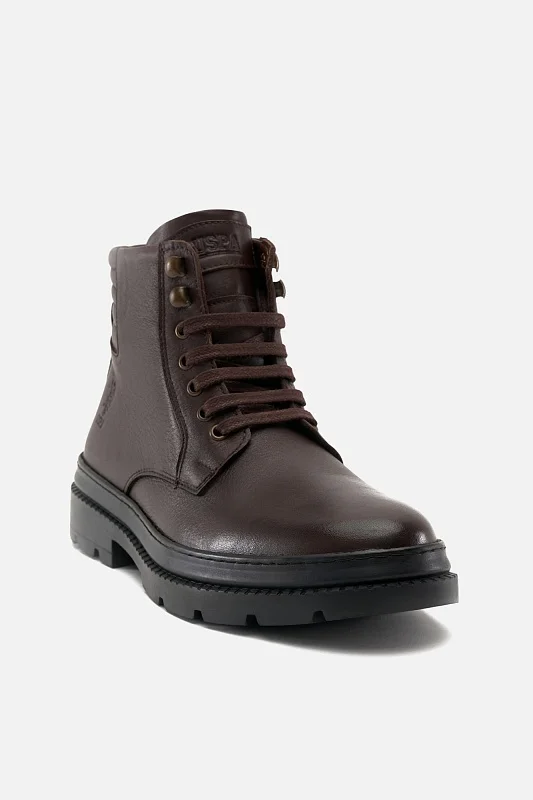 Ботинки кожаные на шнурках и молнии - S081SZ0330K23CAROL Обувь муж. (VR029, 40)