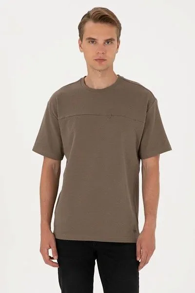 Футболка из хлопка с фактурной тканью - G081SZ0110FEZHA Футболка муж. (VR052, M)