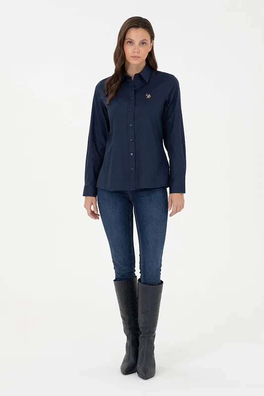 Рубашка из хлопка приталенная - G082SZ0040CRISCOLOR024K Сорочка жен. (VR033, 34)