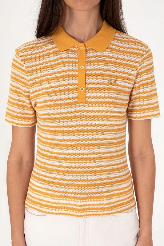 Футболка-поло трикотажная в полоску - G082SZ0110SORBE Футболка жен. (VR202, XL)