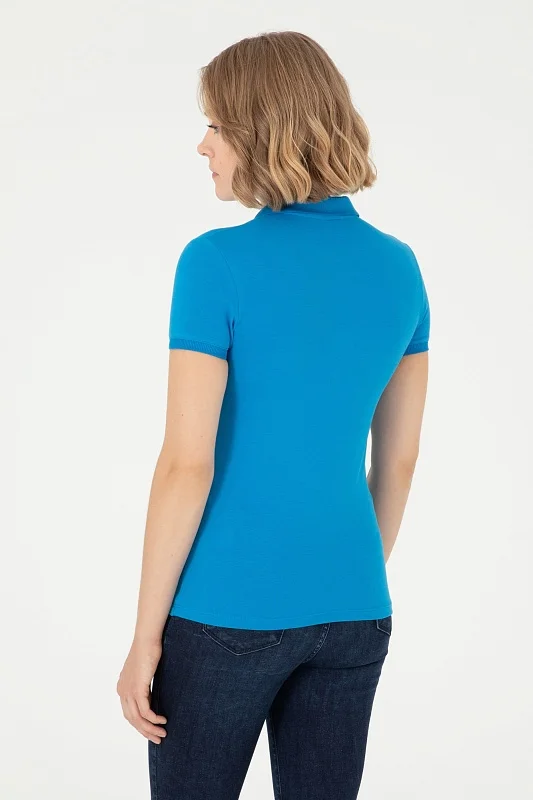 Футболка-поло из хлопка - G082SZ0110TP0124-CLR Футболка жен. (VR045, M)