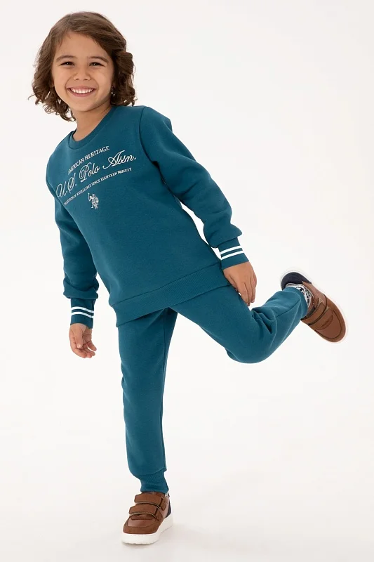 Свитшот и спортивные брюки хлопковые для мальчиков - G083SZ0HF0US2225 Костюм дом. муж. детс. (VR101, 12_13)