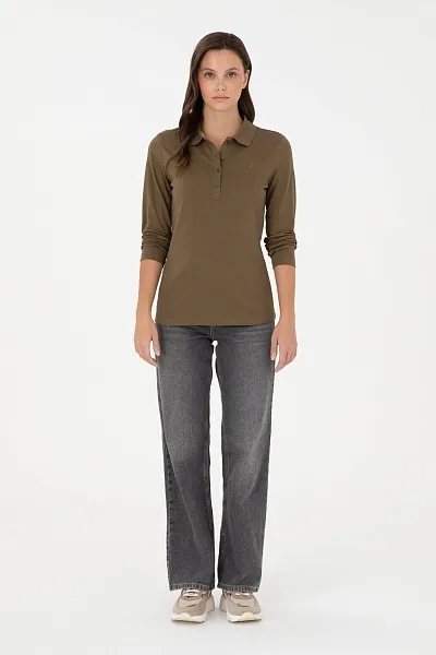 Поло с длинным рукавом из хлопка - G082SZ0820TPG_SK024 Толстовка жен. (VR027, L)