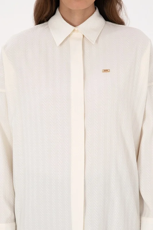 Рубашка фактурная с вискозой свободная - G082SZ0040E_NOVAC Сорочка жен. (VR256, 44)