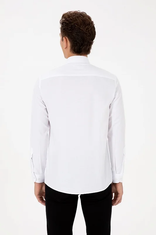 Рубашка с хлопком приталенная - G081SZ0040E_METO25K Сорочка муж. (VR013, 3XL)
