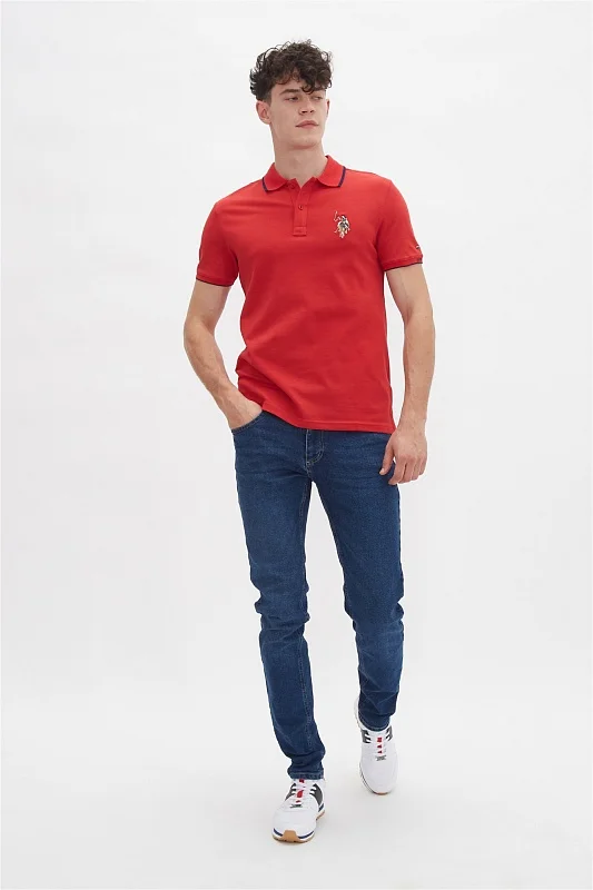 Футболка-поло из хлопка с контрастной окантовкой - G081SZ0110SD01IY021 Футболка муж. (VR171, S)