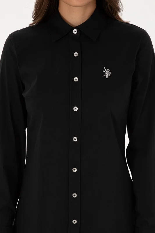 Рубашка из смесового хлопка приталенная - G082SZ0040CRISY025K Сорочка жен. (VR046, 40)