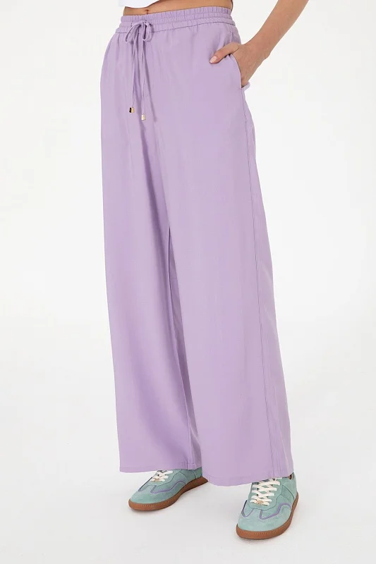 Брюки на кулиске широкие - G082SZ0780ECOLE Брюки жен. (VR034, 42)