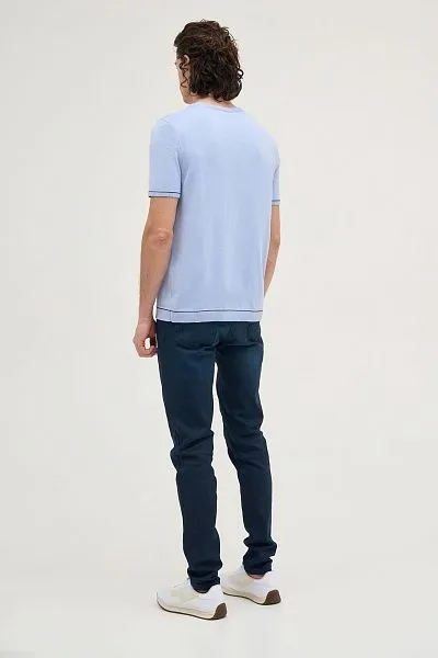 Футболка из хлопка с контрастной окантовкой - G081SZ0TK0FORLA-R Кофта муж. (VR003, XS)