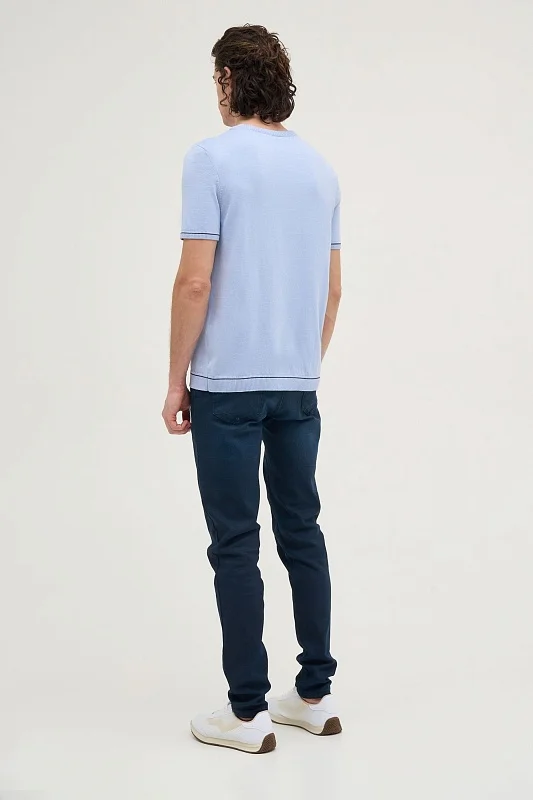 Футболка из хлопка с контрастной окантовкой - G081SZ0TK0FORLA-R Кофта муж. (VR003, XS)