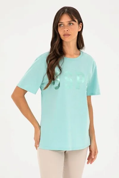 Футболка из хлопка с принтом свободная - G082SZ0110SEANIY24 Футболка жен. (VR083, 2XL)