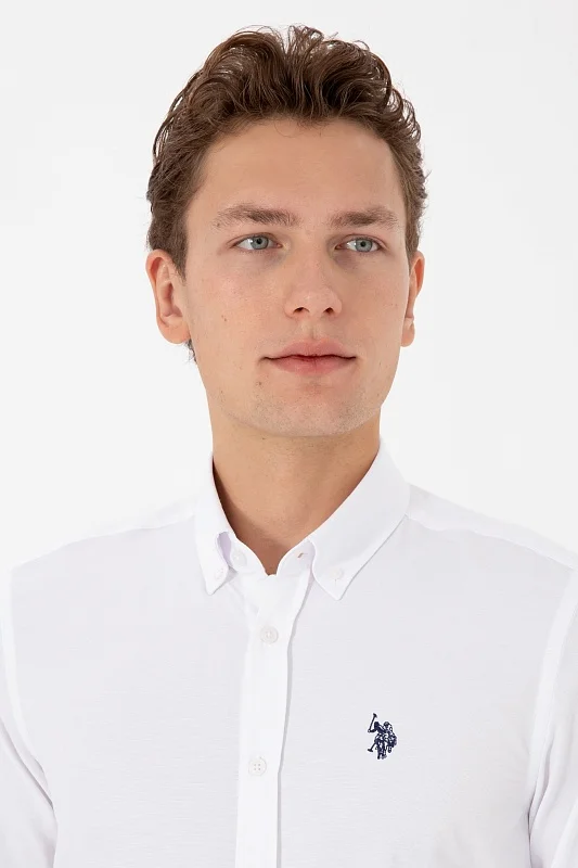 Рубашка с хлопком приталенная - G081SZ0040E_METO25K Сорочка муж. (VR013, 3XL)