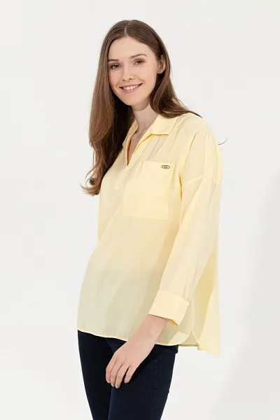Блузка с отложным воротником из модала свободная - G082SZ0040BEYCO Сорочка жен. (VR004, 32)