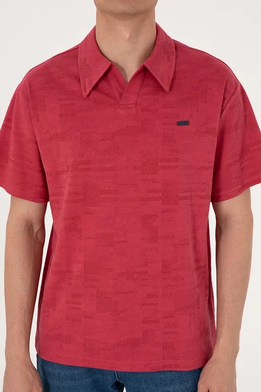 Футболка-поло из хлопка оверсайз - G081SZ0110KARDE Футболка муж. (VR223, L)