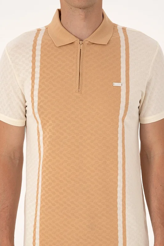 Футболка-поло из хлопка с воротником на молнии - G081SZ0110ZORKAS Футболка муж. (VR019, XS)
