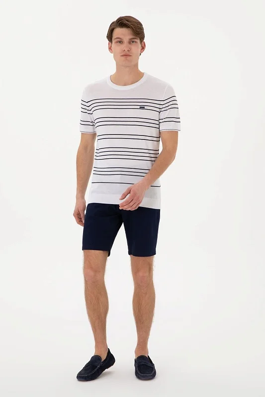 Футболка из смесовой вискозы в полоску - G081SZ0TK0MAKSIM Кофта муж. (VR013, XL)