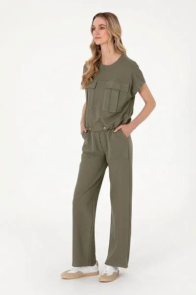 Футболка из смесового хлопка на кулиске - G082SZ0110SACHA Футболка жен. (VR111, L)