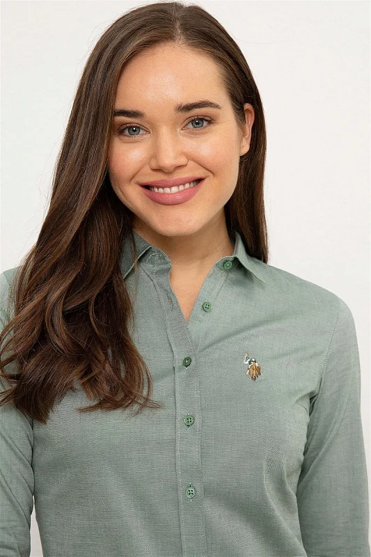 Рубашка из хлопка приталенная - G082SZ0040CRISCOLOR020K Сорочка жен. (VR079, 32)