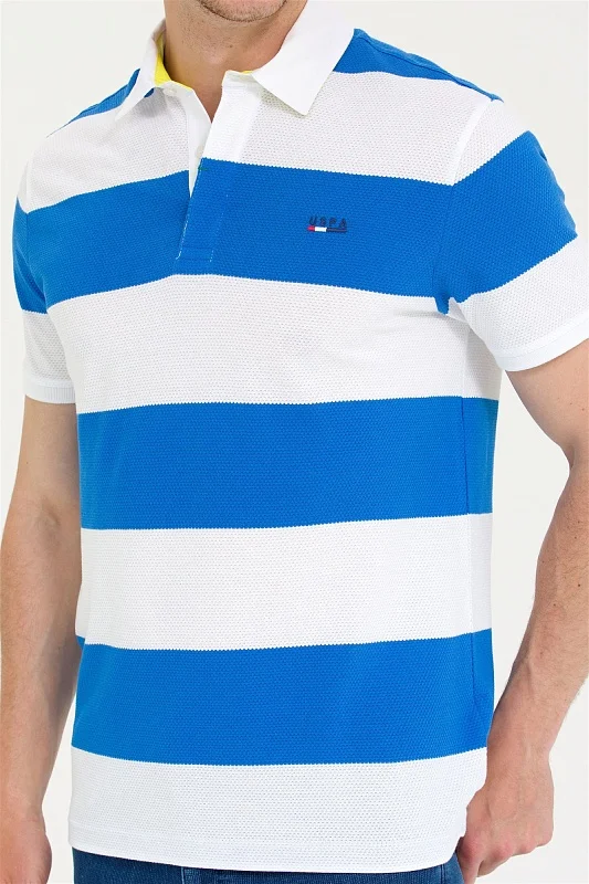 Футболка-поло из хлопка в полоску - G081SZ0110CENZA Футболка муж. (VR045, XS)