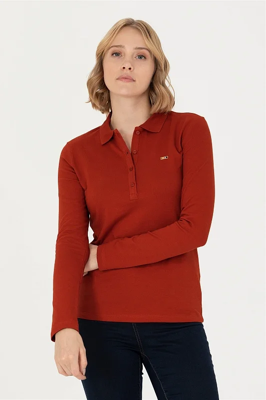 Поло с длинным рукавом из хлопка - G082SZ0820TPG23K-E Толстовка жен. (VR031, XS)
