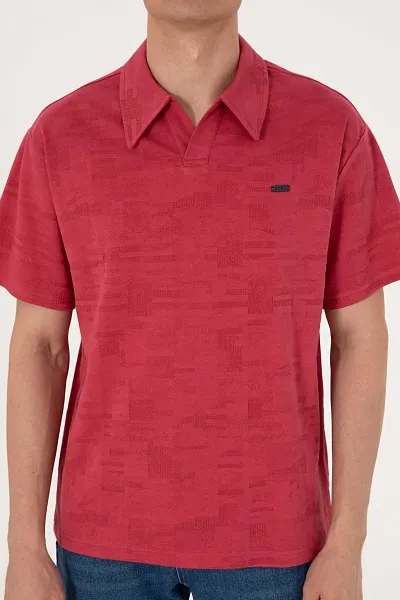 Футболка-поло из хлопка оверсайз - G081SZ0110KARDE Футболка муж. (VR223, L)