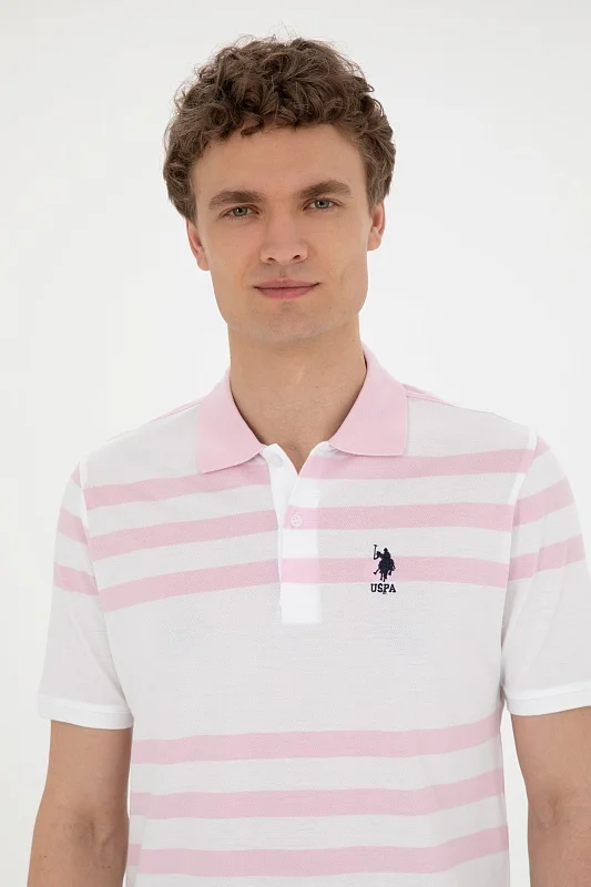 Футболка-поло из хлопка в полоску - G081GL0110GODE Футболка муж. (VR041, XL)