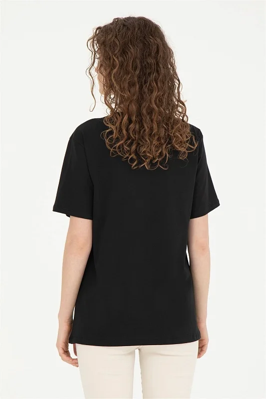 Футболка из хлопка с принтом свободная - G082SZ0110SEANIY24 Футболка жен. (VR046, XS)