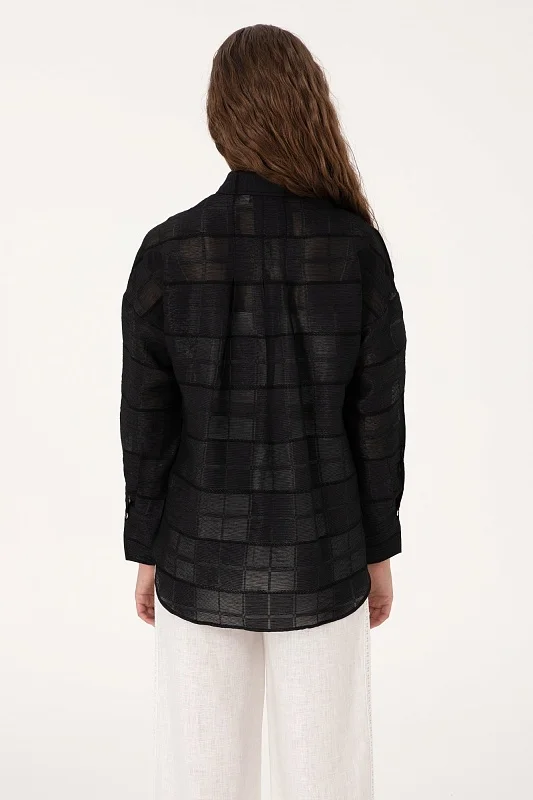 Рубашка с вискозой свободная - G082SZ0040NOYI_TNK Сорочка жен. (VR046, 34)