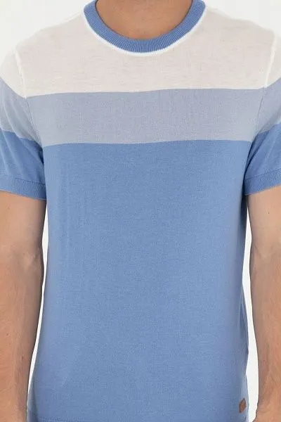 Футболка трикотажная из смесовой вискозы в полоску - G081SZ0TK0OWEN Кофта муж. (VR032, XS)