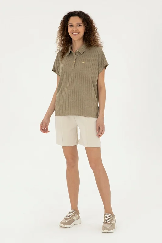 Футболка-поло трикотажная свободная - G082SZ0110PAT Футболка жен. (VR027, XS)