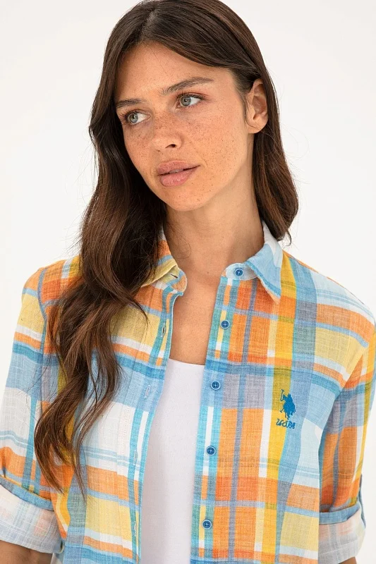 Рубашка в клетку свободная - G082SZ0040ORTIZKA Сорочка жен. (VR045, 36)