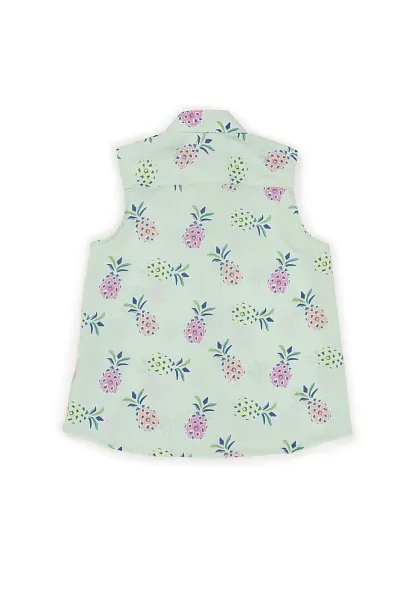 Рубашка без рукавов летняя для девочек - G084SZ0040SEYNO22Y Сорочка жен. детс. (VR090, 3_4)
