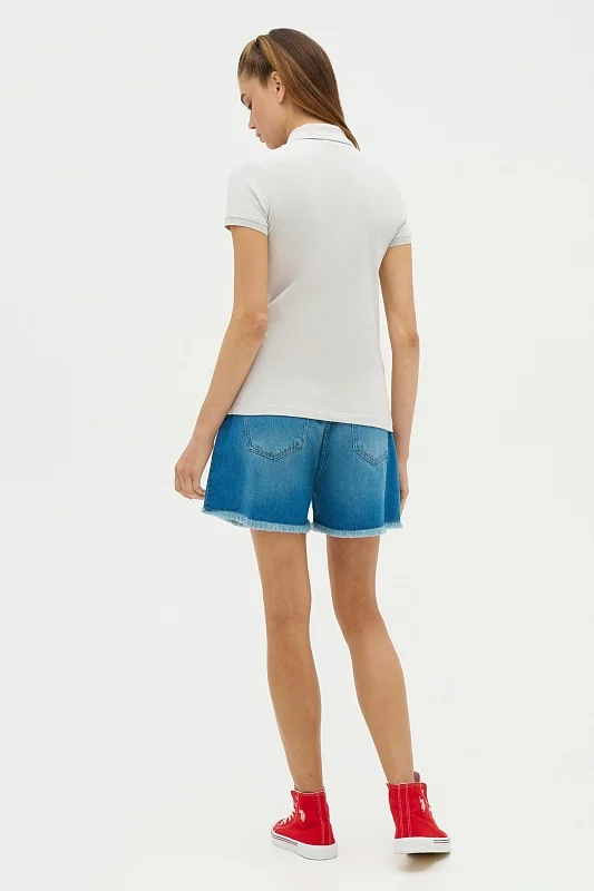 Футболка-поло из хлопка с принтом - G082SZ0110FESYA-R Футболка жен. (VR001, XS)