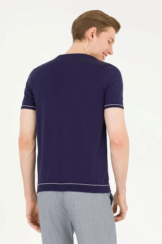 Футболка из смесового хлопка в полоску - G081SZ0TK0FORLA Кофта муж. (VR033, S)