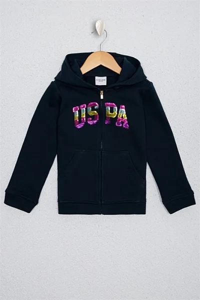 Толстовка с нашивкой из пайеток для девочек - G084SZ0820RW01-SK020 Толстовка жен. детс. (VR033, 6_7)